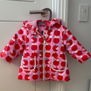 Jacadi Pink Apple Pattern Raincoat